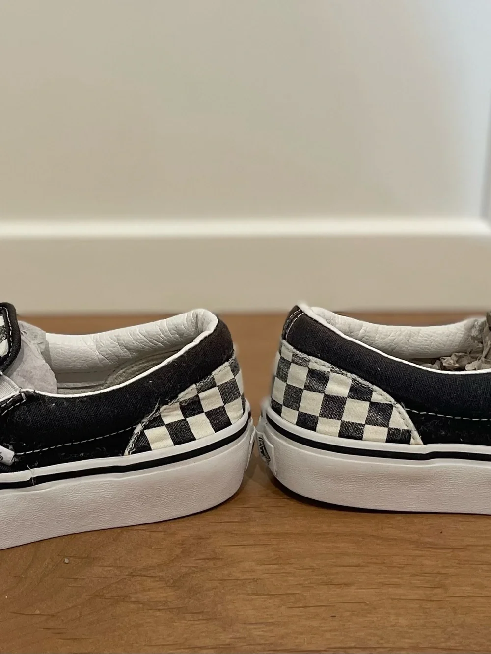 Vans Kids Checkerboard Slip-On Sneakers - Black & White